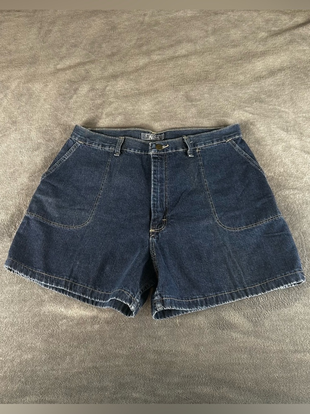 Vintage Wrangler For Women Denim Shorts 16 Runs Smalls Retro High Waisted EUC